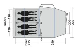 Outwell Rosedale 4PA Air Tent -Outwell || Vango || Fiamma Sales Store 111178 rosedale 4pa drawing floorplan3