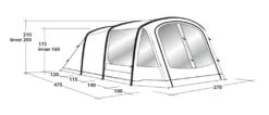 Outwell Rosedale 4PA Air Tent -Outwell || Vango || Fiamma Sales Store 111178 rosedale 4pa drawing perspective2