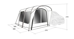 Outwell Wolfburg 380 Drive Away Air Awning -Outwell || Vango || Fiamma Sales Store 111247v22 061 720