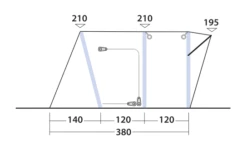 Outwell Wolfburg 380 Drive Away Air Awning -Outwell || Vango || Fiamma Sales Store 111247v22 063 720