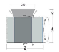 Outwell Wolfburg 380 Drive Away Air Awning -Outwell || Vango || Fiamma Sales Store 111247v23 062 720