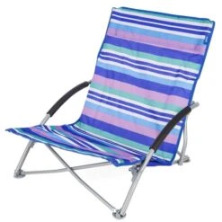 Yello Low Beach Chair Stripe Blue -Outwell || Vango || Fiamma Sales Store 1whwmatm