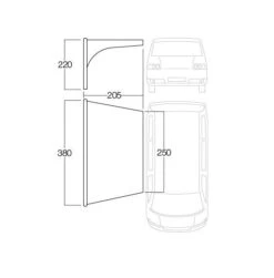 Vango AirBeam Sky Canopy 2.5m -Outwell || Vango || Fiamma Sales Store airbeam sky canopy for caravan motorhomes 25m3