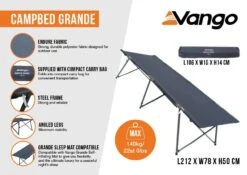 Vango Campbed Grande -Outwell || Vango || Fiamma Sales Store campbed grande infographic low res