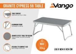Vango Cypress 56 Camping Table -Outwell || Vango || Fiamma Sales Store granite cypress 56 infographic medium