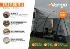 Vango Kela V Tall AirAway Drive Away Awning -Outwell || Vango || Fiamma Sales Store kela v air tall2