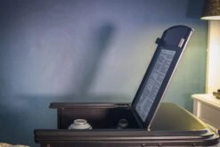 Manhattan 3.4kw Portable Gas Heater -Outwell || Vango || Fiamma Sales Store manhattan lifestyle lid open img 3071bb