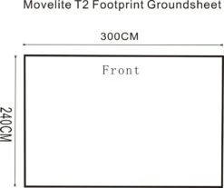 Outdoor Revolution Movelite T2/Turismo Footprint Groundsheet (300cm X 240cm) -Outwell || Vango || Fiamma Sales Store movelite t2 footprint groundsheet