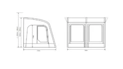 Outdoor Revolution Sportlite Caravan/Motorhome Air 320L Awning -Outwell || Vango || Fiamma Sales Store orca1001 floorplan