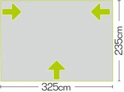 Quest Falcon 325 Poled Porch Caravan Awning -Outwell || Vango || Fiamma Sales Store quest falcon 325 poled porch caravan awning height