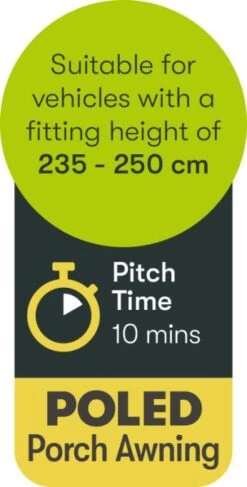 Quest Falcon 325 Poled Porch Caravan Awning -Outwell || Vango || Fiamma Sales Store quest falcon 325 poled porch caravan awning specs