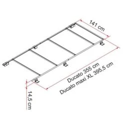 Fiamma Fiat Ducato Roof Rail -Outwell || Vango || Fiamma Sales Store roof rail ducato