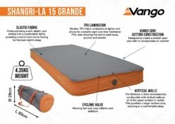 Vango Shangri-La II 15 Grande Self Inflating Mat -Outwell || Vango || Fiamma Sales Store shangri la 15 grande infographic medium