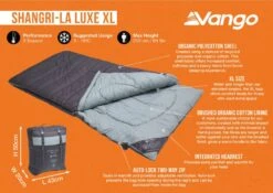 Vango Shangri-La Luxe XL Sleeping Bag -Outwell || Vango || Fiamma Sales Store shangri la luxe xl infographic medium