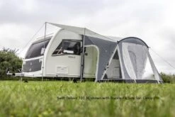 Sunncamp Swift Deluxe 220 SC Caravan Awning -Outwell || Vango || Fiamma Sales Store swift deluxe 260 sc with side sun canopy 2