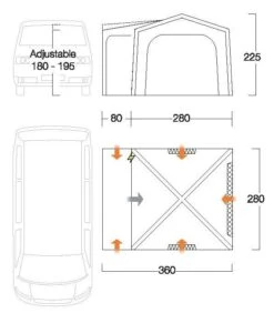 Vango Agora VW Air Drive Away Awning -Outwell || Vango || Fiamma Sales Store vango 2021 awnings floorplan agora vwmain